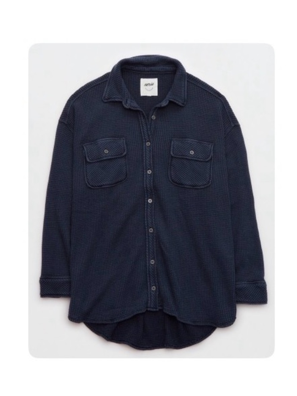 aerie lumberjane waffle shirt jacket